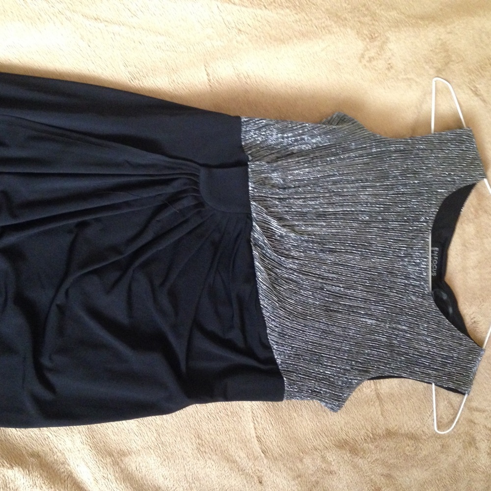 Midi Stretchy/Bodycon Dress Metallic top